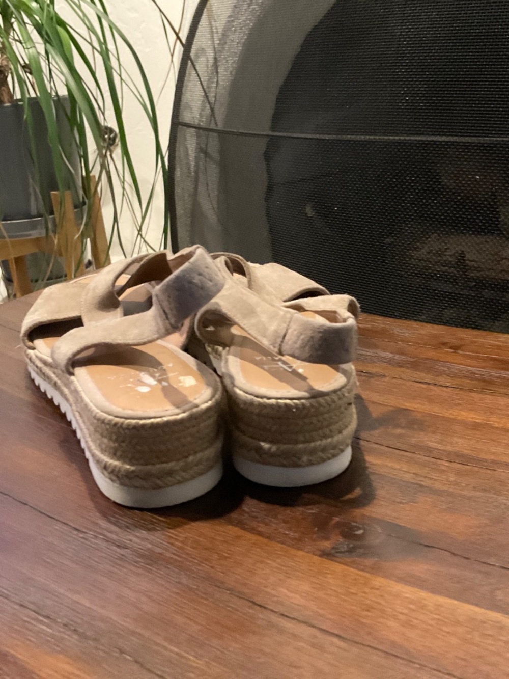 Aquatalia Adelina Espadrille Sandal Tan Suede Size 7 - Picture 3 of 7